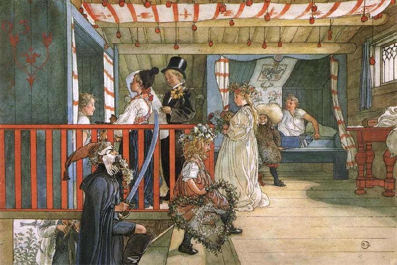 Carl Larsson Name Day at the Storage Shed oil painting image
